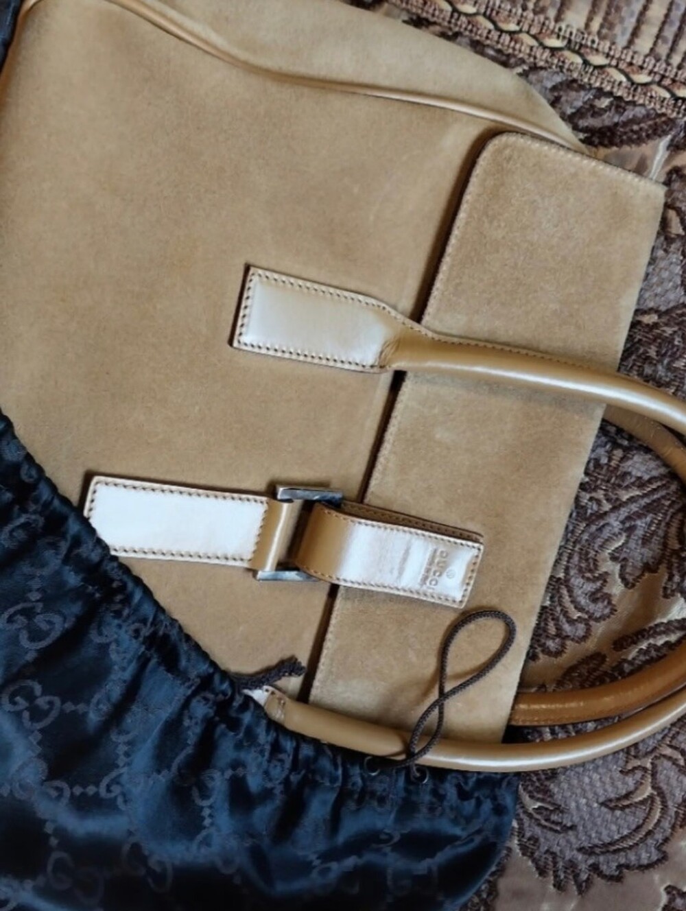 Vintage GUCCI Suede handbag